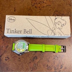 MIB Vintage Disney Tinker bell watch NIB green is the new black Avon collector
